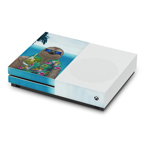 Barruf Art Mix Sloth In Summer Vinyl Sticker Skin Decal Cover for Microsoft Xbox One S Console