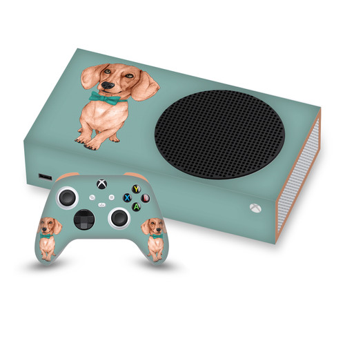 Barruf Art Mix Dachshund, The Wiener Vinyl Sticker Skin Decal Cover for Microsoft Series S Console & Controller