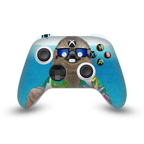 Barruf Art Mix Sloth In Summer Vinyl Sticker Skin Decal Cover for Microsoft Xbox Series X / Series S Controller