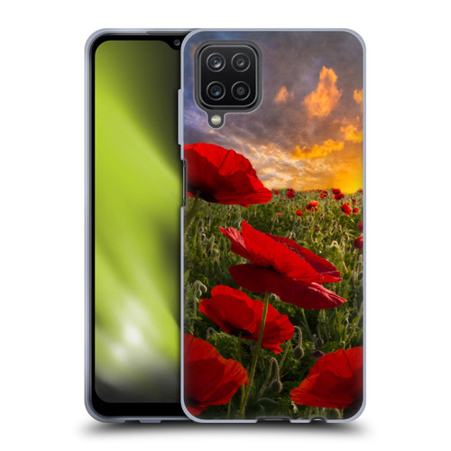 Celebrate Life Gallery Florals Red Flower Field Soft Gel Case for Samsung Galaxy A12 (2020)