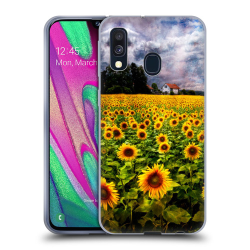 Celebrate Life Gallery Florals Dreaming Of Sunflowers Soft Gel Case for Samsung Galaxy A40 (2019)