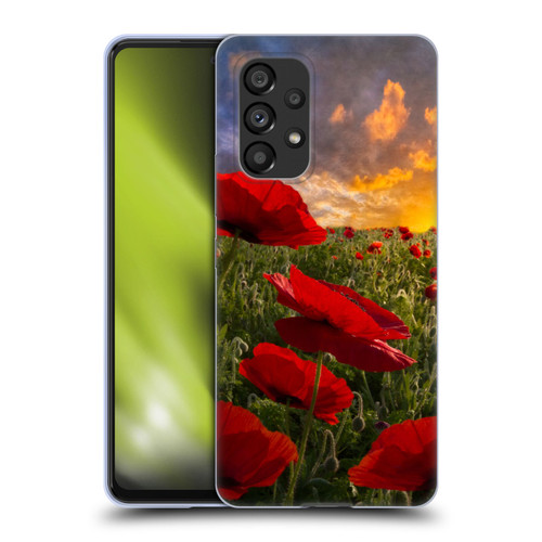 Celebrate Life Gallery Florals Red Flower Field Soft Gel Case for Samsung Galaxy A53 5G (2022)