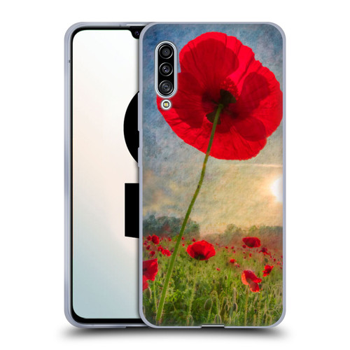 Celebrate Life Gallery Florals Red Flower Soft Gel Case for Samsung Galaxy A90 5G (2019)