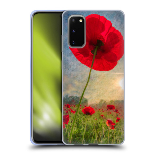 Celebrate Life Gallery Florals Red Flower Soft Gel Case for Samsung Galaxy S20 / S20 5G