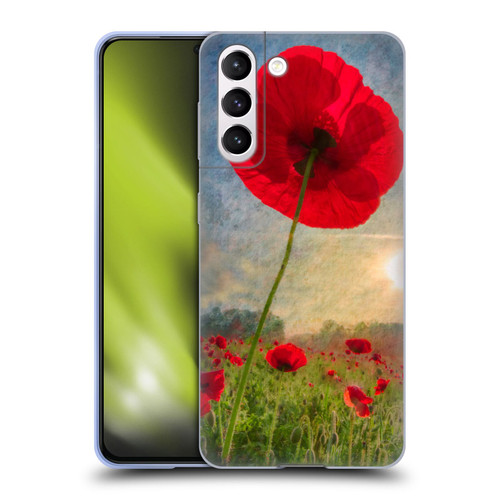 Celebrate Life Gallery Florals Red Flower Soft Gel Case for Samsung Galaxy S21 5G