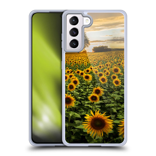 Celebrate Life Gallery Florals Big Sunflower Field Soft Gel Case for Samsung Galaxy S21+ 5G
