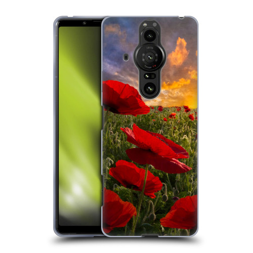 Celebrate Life Gallery Florals Red Flower Field Soft Gel Case for Sony Xperia Pro-I