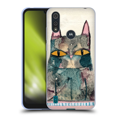 Wyanne Cat Kitty Painting Soft Gel Case for Motorola Moto E6s (2020)