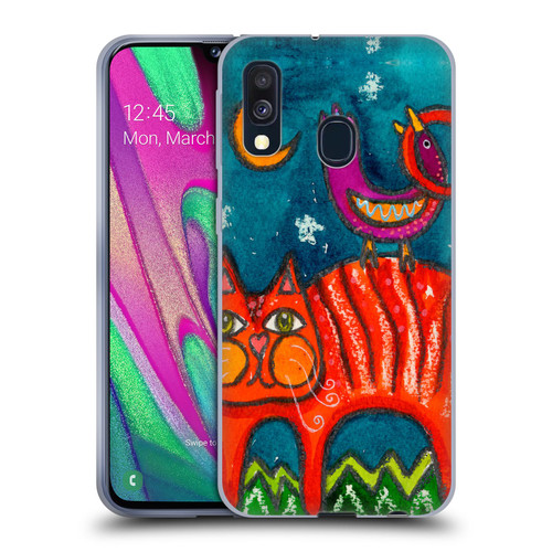 Wyanne Cat Birdy Got My Tail Kitty Soft Gel Case for Samsung Galaxy A40 (2019)