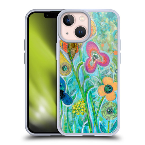 Wyanne Nature Garden Wildflowers Soft Gel Case for Apple iPhone 13 Mini