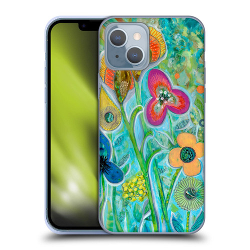 Wyanne Nature Garden Wildflowers Soft Gel Case for Apple iPhone 14