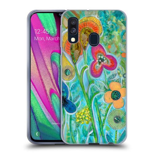 Wyanne Nature Garden Wildflowers Soft Gel Case for Samsung Galaxy A40 (2019)