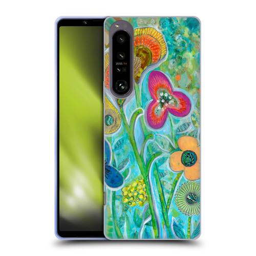 Wyanne Nature Garden Wildflowers Soft Gel Case for Sony Xperia 1 IV