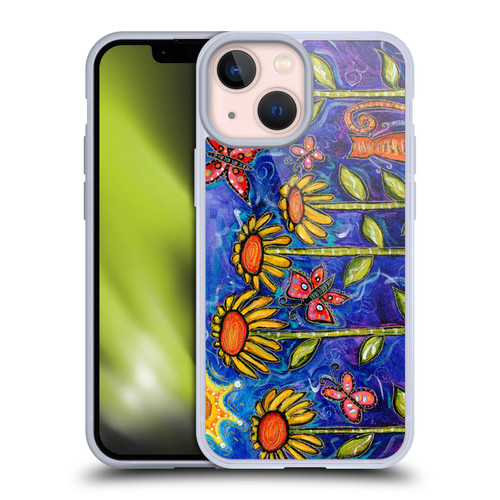 Wyanne Nature 2 Sundown Sunflowers Soft Gel Case for Apple iPhone 13 Mini