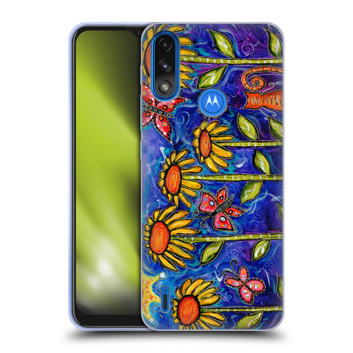 Wyanne Nature 2 Sundown Sunflowers Soft Gel Case for Motorola Moto E7 Power / Moto E7i Power