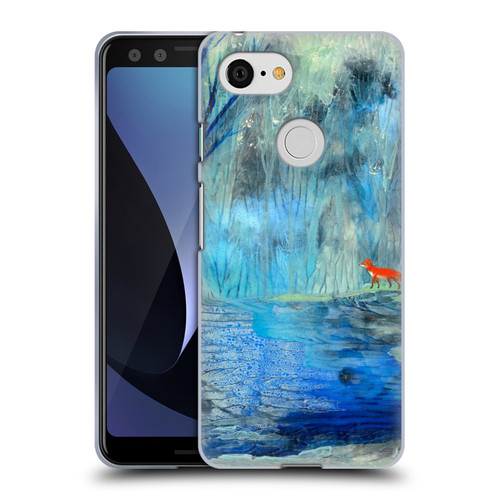 Wyanne Nature 2 Red Fox Blue River Soft Gel Case for Google Pixel 3