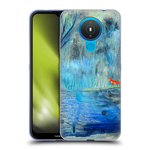 Wyanne Nature 2 Red Fox Blue River Soft Gel Case for Nokia 1.4