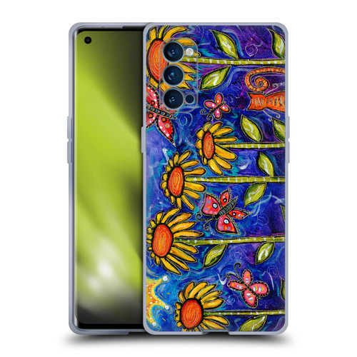 Wyanne Nature 2 Sundown Sunflowers Soft Gel Case for OPPO Reno 4 Pro 5G
