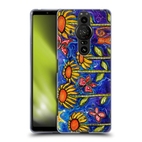 Wyanne Nature 2 Sundown Sunflowers Soft Gel Case for Sony Xperia Pro-I