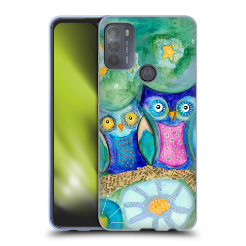 Wyanne Owl Pair of Birds Soft Gel Case for Motorola Moto G50