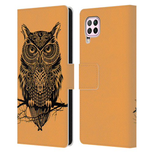 Rachel Caldwell Animals 3 Owl 2 Leather Book Wallet Case Cover For Huawei Nova 6 SE / P40 Lite