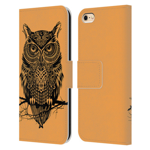 Rachel Caldwell Animals 3 Owl 2 Leather Book Wallet Case Cover For Apple iPhone 6 / iPhone 6s