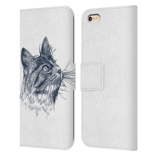 Rachel Caldwell Animals 3 Cat Leather Book Wallet Case Cover For Apple iPhone 6 Plus / iPhone 6s Plus