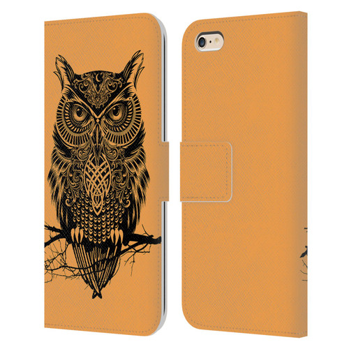 Rachel Caldwell Animals 3 Owl 2 Leather Book Wallet Case Cover For Apple iPhone 6 Plus / iPhone 6s Plus