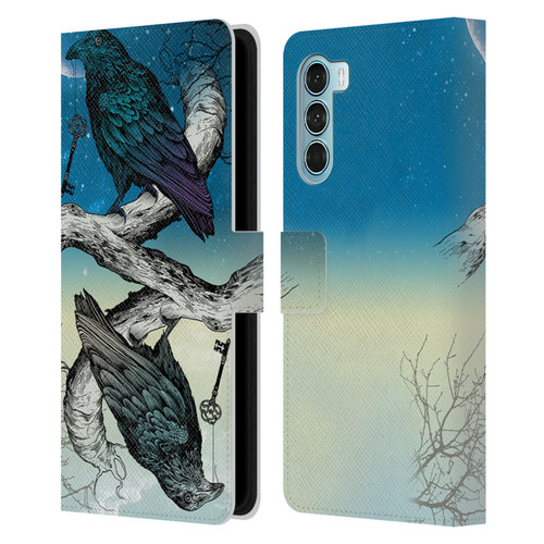 Rachel Caldwell Animals 3 Raven Leather Book Wallet Case Cover For Motorola Edge S30 / Moto G200 5G