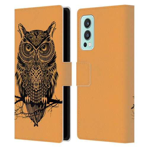 Rachel Caldwell Animals 3 Owl 2 Leather Book Wallet Case Cover For OnePlus Nord 2 5G