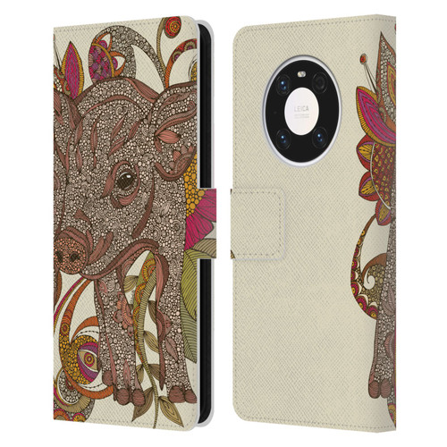 Valentina Animals And Floral Paisley Piggy Leather Book Wallet Case Cover For Huawei Mate 40 Pro 5G