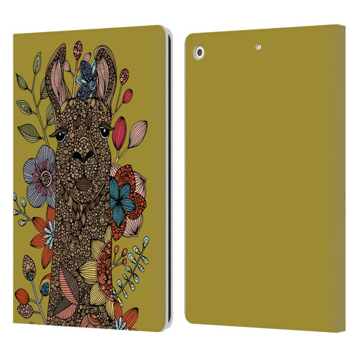 Valentina Animals And Floral Llama Leather Book Wallet Case Cover For Apple iPad 10.2 2019/2020/2021