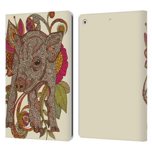 Valentina Animals And Floral Paisley Piggy Leather Book Wallet Case Cover For Apple iPad 10.2 2019/2020/2021