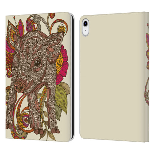Valentina Animals And Floral Paisley Piggy Leather Book Wallet Case Cover For Apple iPad 10.9 (2022)