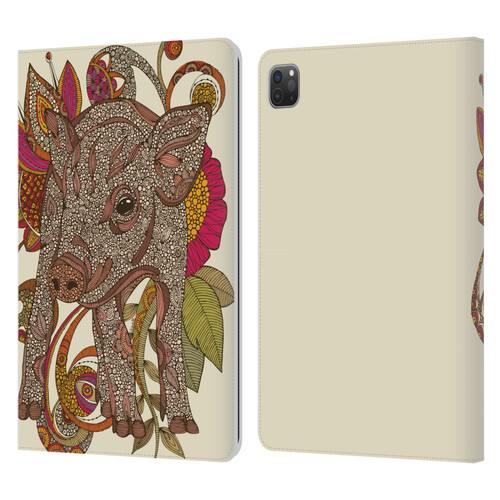 Valentina Animals And Floral Paisley Piggy Leather Book Wallet Case Cover For Apple iPad Pro 11 2020 / 2021 / 2022