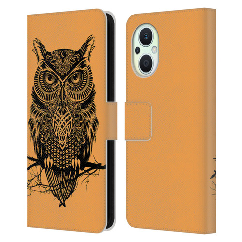 Rachel Caldwell Animals 3 Owl 2 Leather Book Wallet Case Cover For OPPO Reno8 Lite
