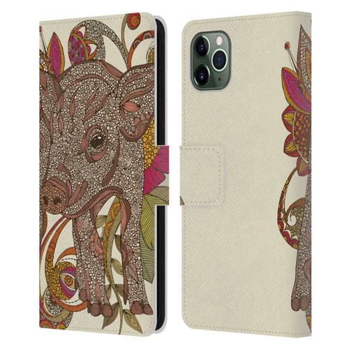Valentina Animals And Floral Paisley Piggy Leather Book Wallet Case Cover For Apple iPhone 11 Pro Max