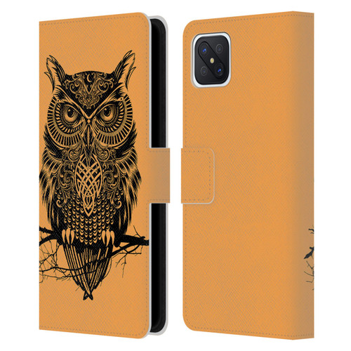 Rachel Caldwell Animals 3 Owl 2 Leather Book Wallet Case Cover For OPPO Reno4 Z 5G