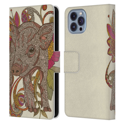 Valentina Animals And Floral Paisley Piggy Leather Book Wallet Case Cover For Apple iPhone 14