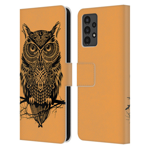 Rachel Caldwell Animals 3 Owl 2 Leather Book Wallet Case Cover For Samsung Galaxy A13 (2022)