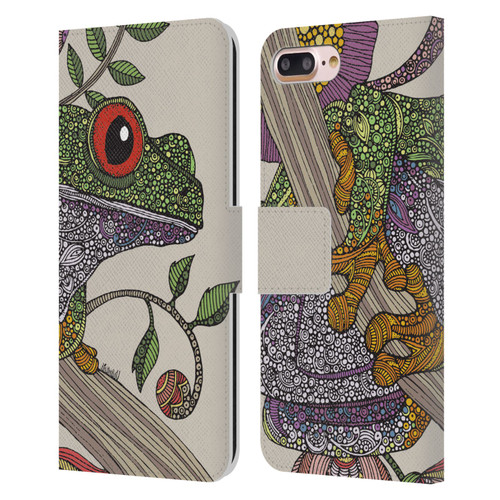 Valentina Animals And Floral Phileus Frog Leather Book Wallet Case Cover For Apple iPhone 7 Plus / iPhone 8 Plus
