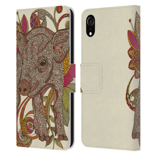 Valentina Animals And Floral Paisley Piggy Leather Book Wallet Case Cover For Apple iPhone XR