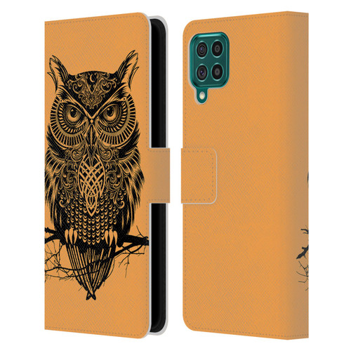 Rachel Caldwell Animals 3 Owl 2 Leather Book Wallet Case Cover For Samsung Galaxy F62 (2021)