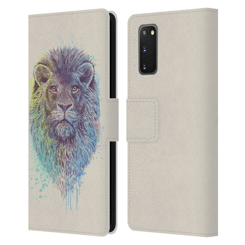Rachel Caldwell Animals 3 Lion Leather Book Wallet Case Cover For Samsung Galaxy S20 / S20 5G