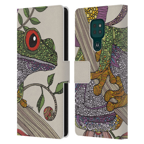 Valentina Animals And Floral Phileus Frog Leather Book Wallet Case Cover For Motorola Moto G9 Play