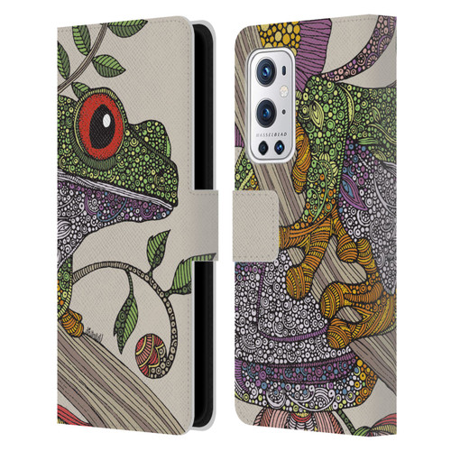 Valentina Animals And Floral Phileus Frog Leather Book Wallet Case Cover For OnePlus 9 Pro