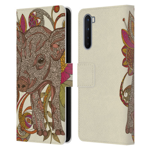 Valentina Animals And Floral Paisley Piggy Leather Book Wallet Case Cover For OnePlus Nord 5G