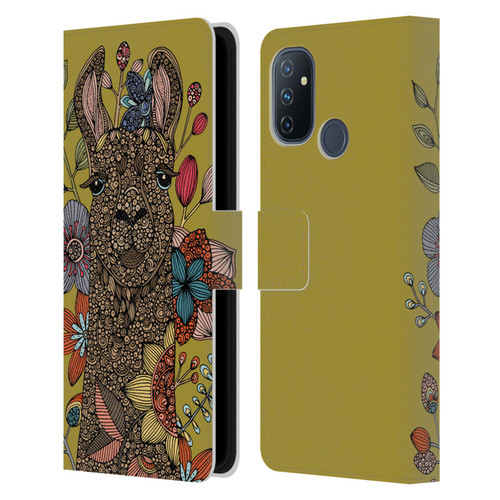 Valentina Animals And Floral Llama Leather Book Wallet Case Cover For OnePlus Nord N100