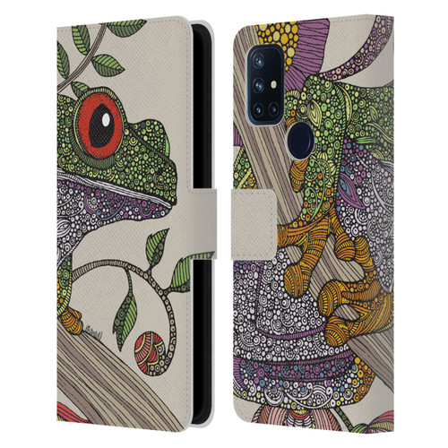 Valentina Animals And Floral Phileus Frog Leather Book Wallet Case Cover For OnePlus Nord N10 5G
