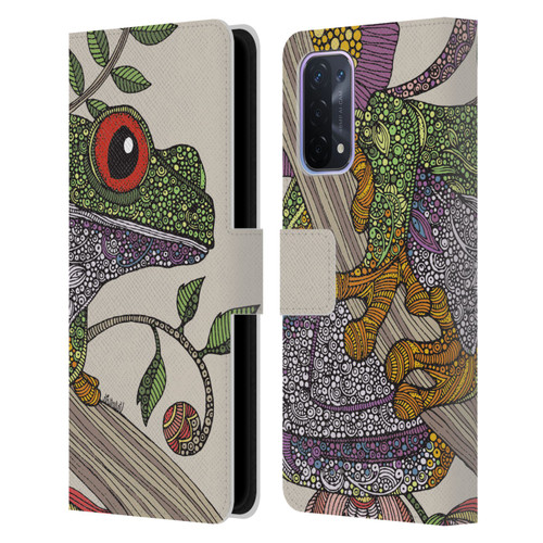 Valentina Animals And Floral Phileus Frog Leather Book Wallet Case Cover For OPPO A54 5G